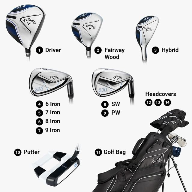 Callaway XT 26 11PC junior golfset, staal/grafiet