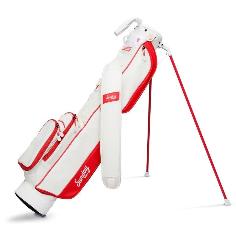 Sunday Golf Loma pencil bag, rood/gebroken wit