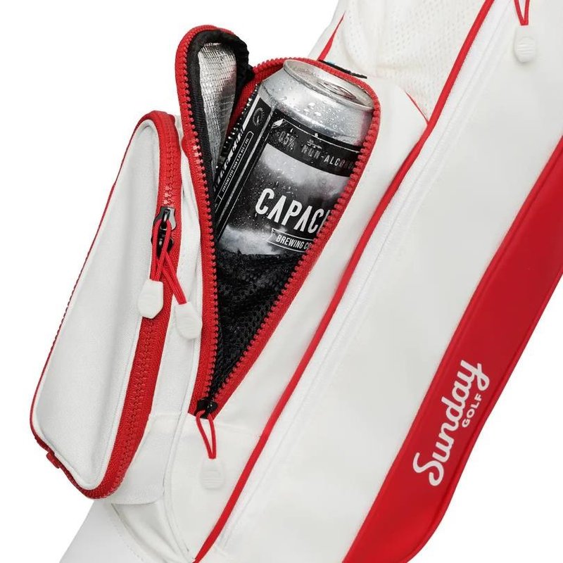 Sunday Golf Loma pencil bag, rood/gebroken wit