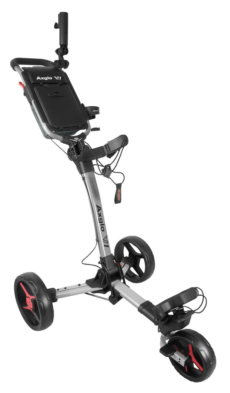 Axglo V1 manuele trolley, zilver/rood