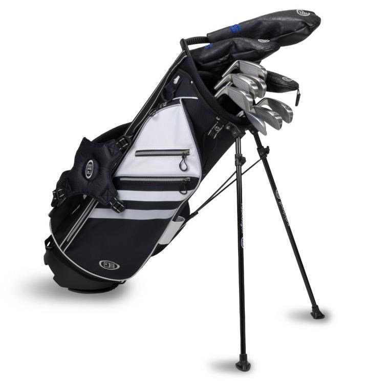 U.S. Kids Golf TS5-57 (145cm) 10-Club Combo junior golfset, staal, + standtas, zwart/wit
