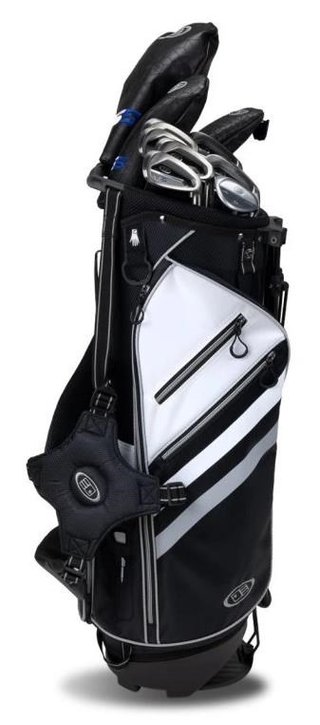 U.S. Kids Golf TS5-57 (145cm) 10-Club Combo junior golfset, staal, + standtas, zwart/wit