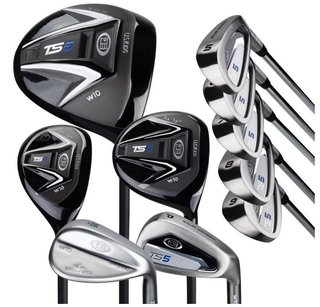U.S. Kids Golf TS5-57 (145cm) 10-Club Combo junior golfset, staal, + standtas, zwart/wit