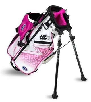 U.S. Kids Golf UL7-42 (107cm) junior golfset, grafiet, + standbag, wit/roze