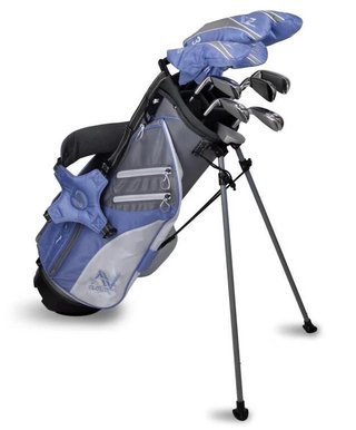U.S. Kids Golf AV Cloud-60 (152cm) 11-Club junior golfset, grafiet, + stand bag, grijs/wit/blauw