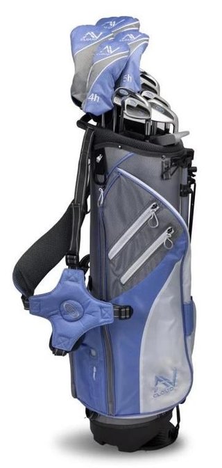 U.S. Kids Golf AV Cloud-60 (152cm) 11-Club junior golfset, grafiet, + stand bag, grijs/wit/blauw