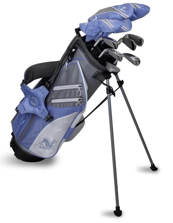 U.S. Kids Golf AV Cloud-60 (160cm) 11-Club junior golfset, grafiet, + standtas, grijs/wit/blauw