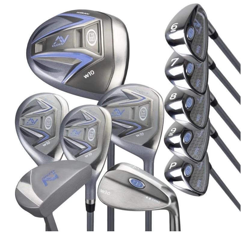U.S. Kids Golf AV Cloud-60 (160cm) 11-Club junior golfset, grafiet, + standtas, grijs/wit/blauw
