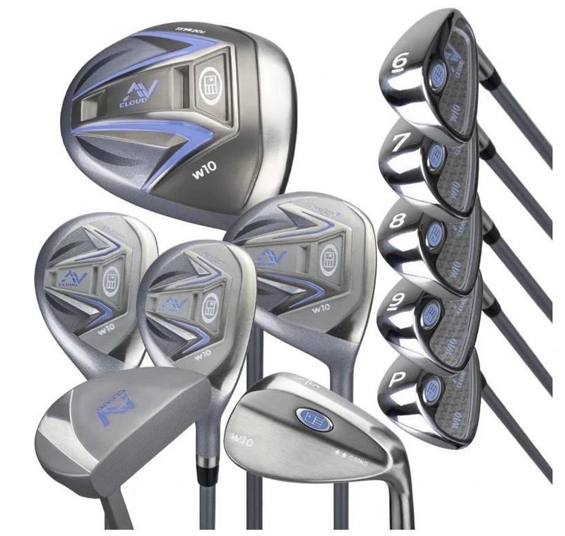 U.S. Kids Golf AV Cloud-60 (160cm) 11-Club junior golfset, grafiet, + standtas, grijs/wit/blauw