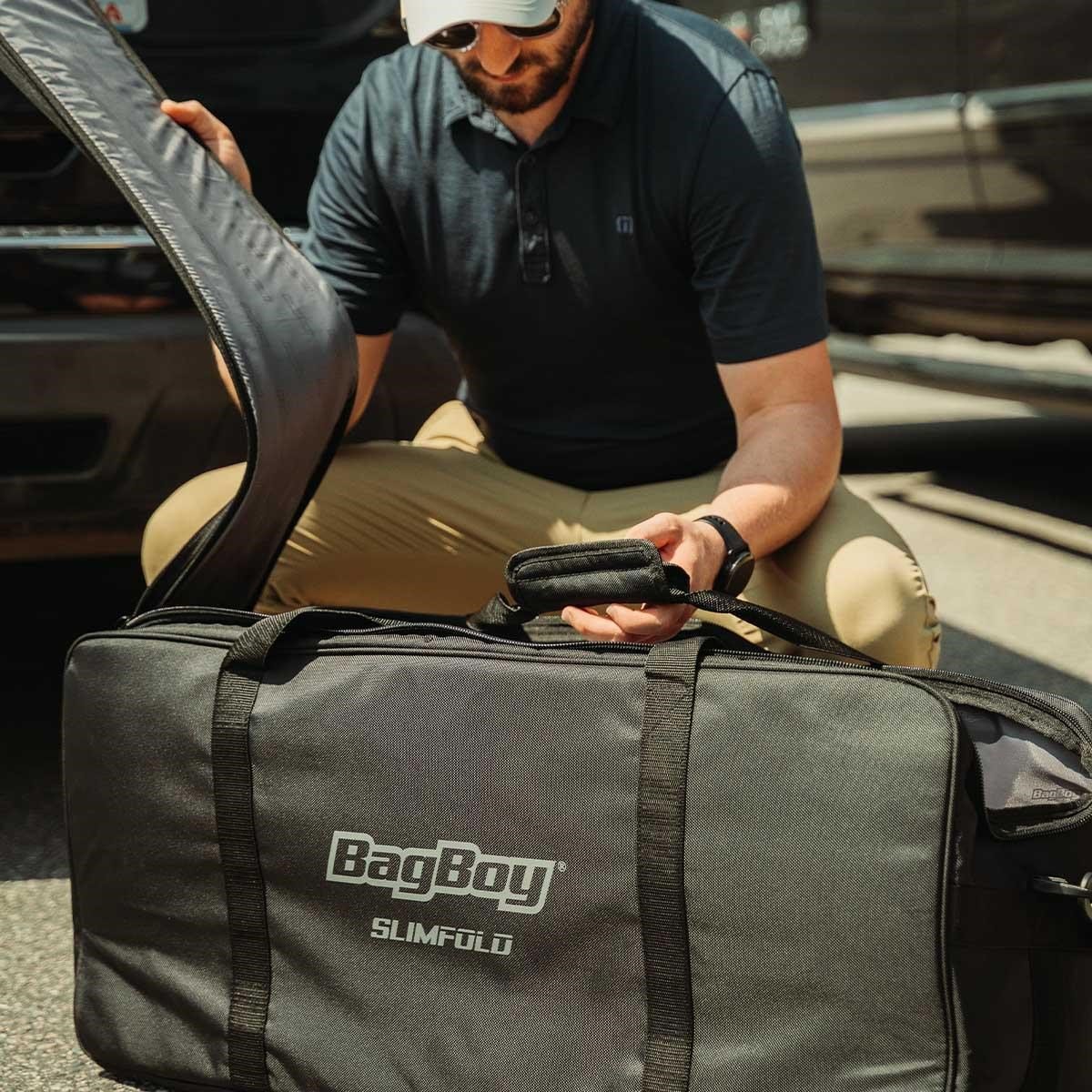 Bag Boy Slimfold travel bag, zwart