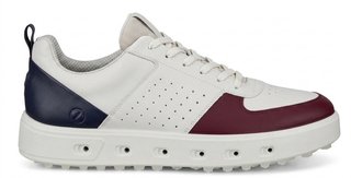 Ecco Street 720 heren golfschoenen, donkerrood/wit/marine