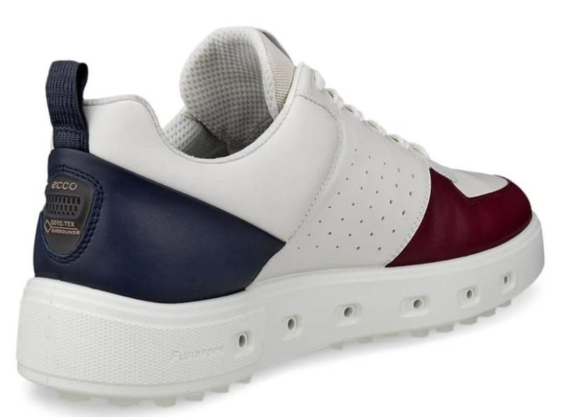Ecco Street 720 heren golfschoenen, donkerrood/wit/marine