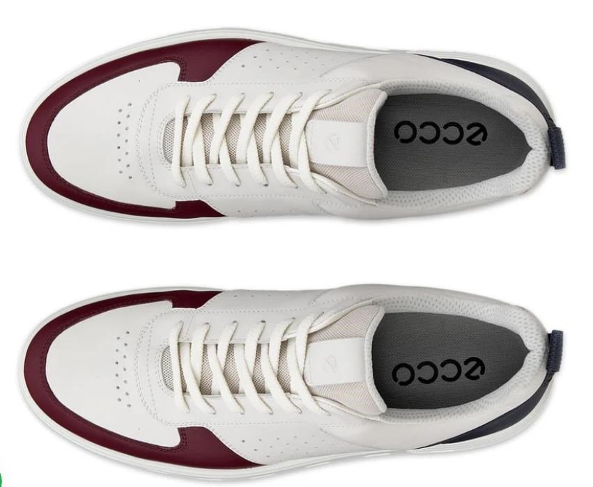 Ecco Street 720 heren golfschoenen, donkerrood/wit/marine