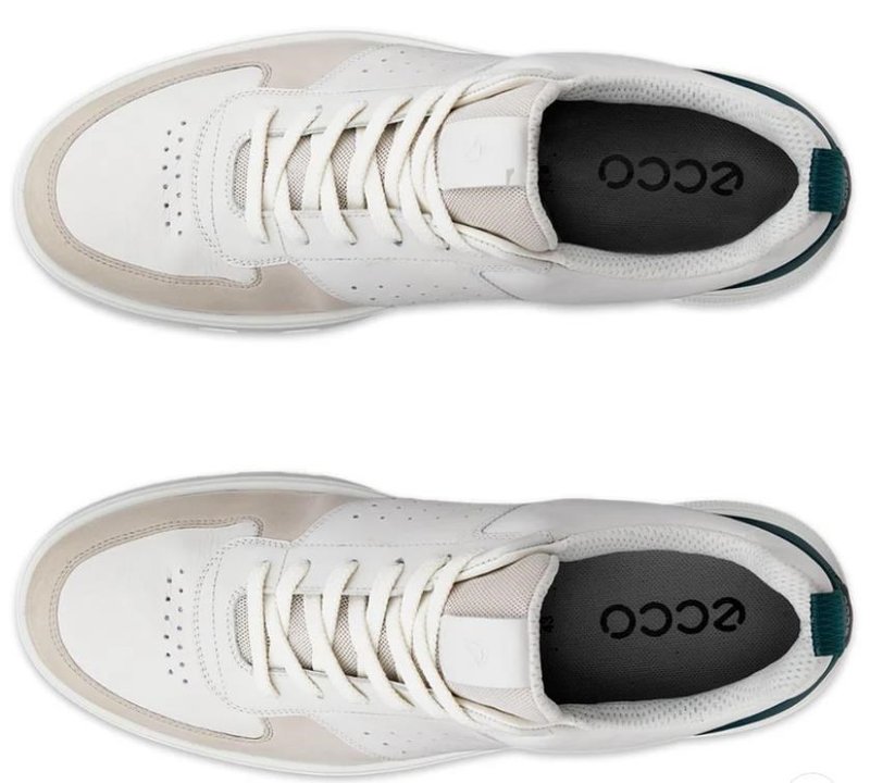Ecco Street 720 heren golfschoenen, gravel/white/baygreen
