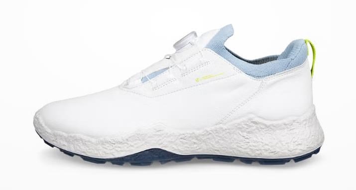 Ecco Biom H5 BOA heren golfschoenen, wit/stoffig blauw