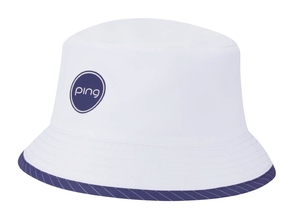 PING G Le4 dames omkeerbare bucket hat, wit/pruim