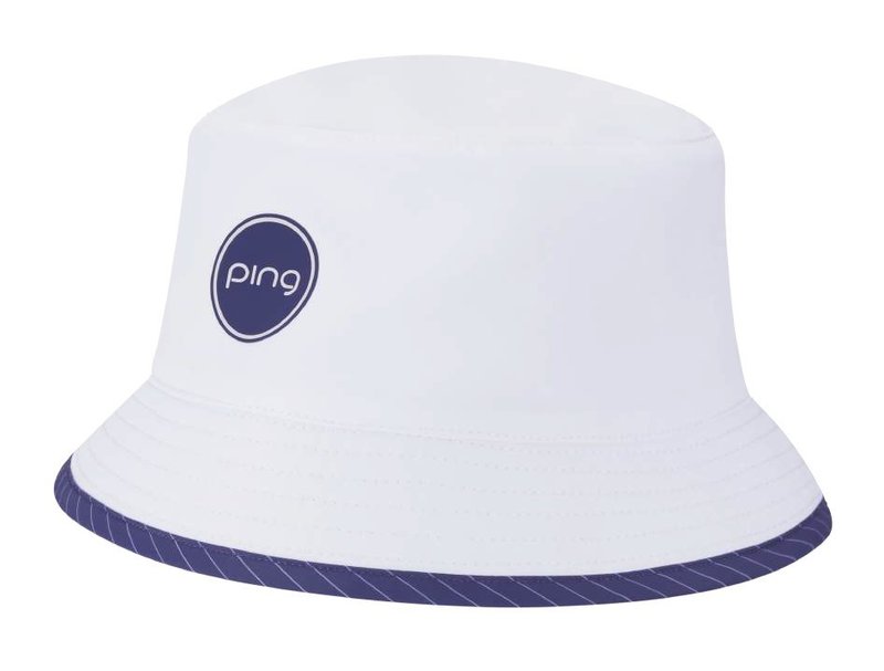 PING G Le4 dames omkeerbare bucket hat, wit/pruim