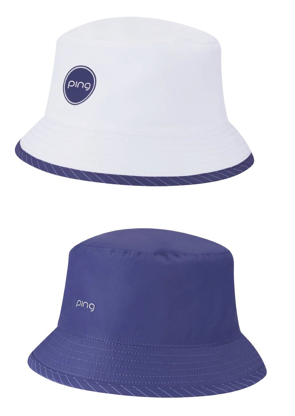PING G Le4 dames omkeerbare bucket hat, wit/pruim