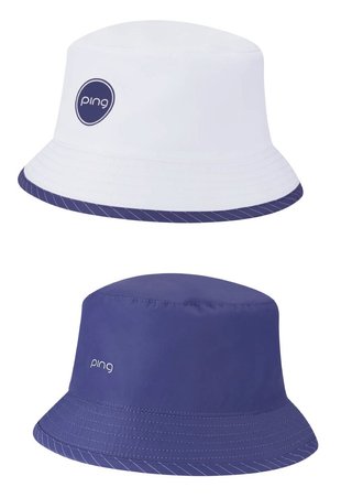PING G Le4 dames omkeerbare bucket hat, wit/pruim