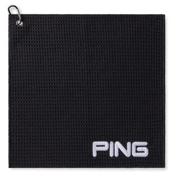 PING Clip golfhanddoek, zwart