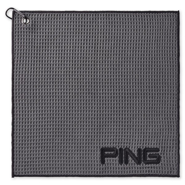 PING Clip golfhanddoek, donkergrijs