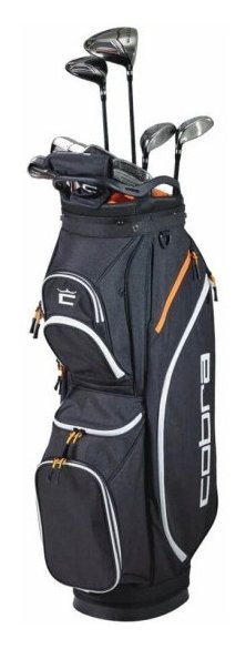 Cobra Fly-XL 2 Black Gold heren half golfset 2025, grafiet + standbag