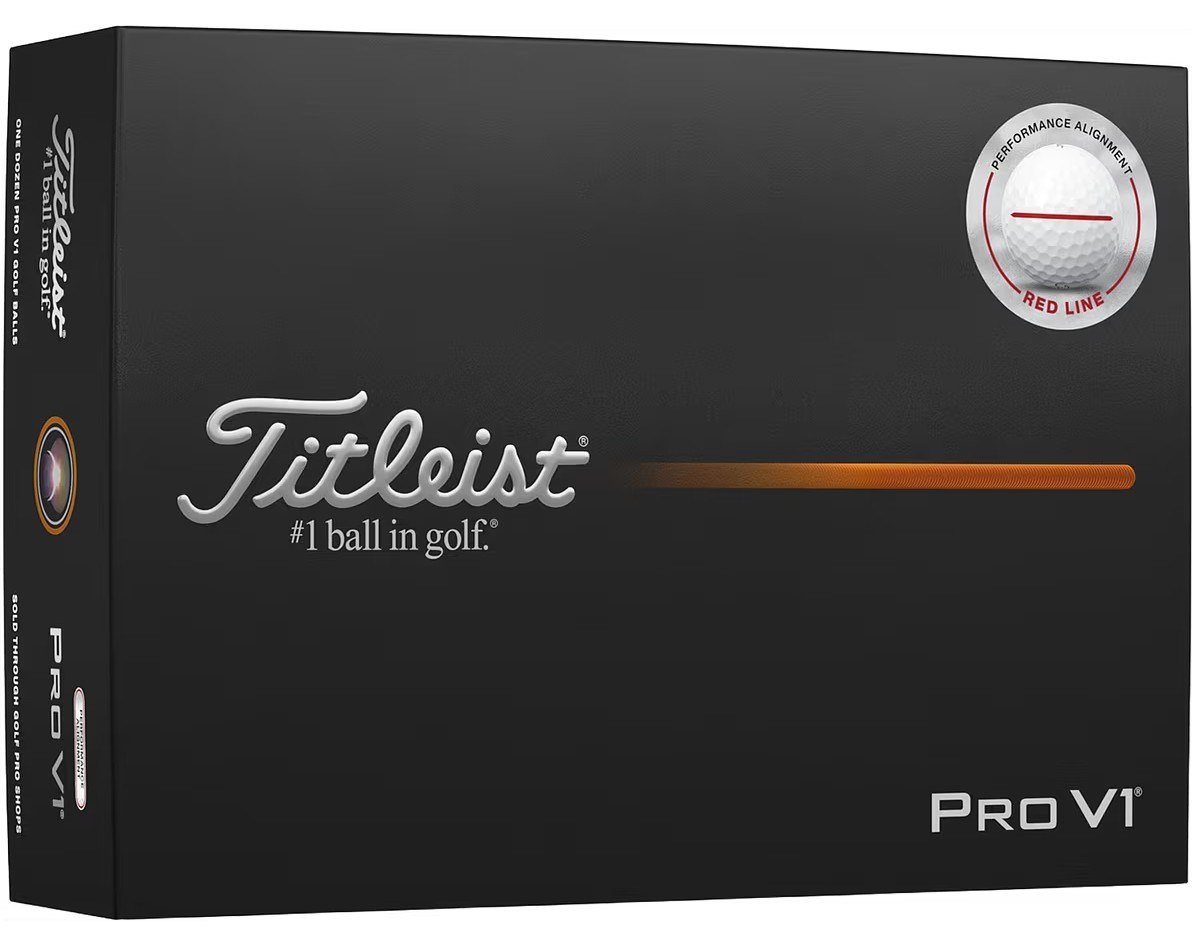 Titleist Pro V1 2025 golfballen, Performance Alignment RED