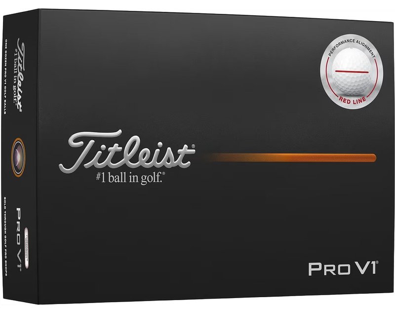 Titleist Pro V1 2025 golfballen, Performance Alignment RED