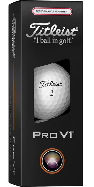 Titleist Pro V1 2025 golfballen, Performance Alignment RED