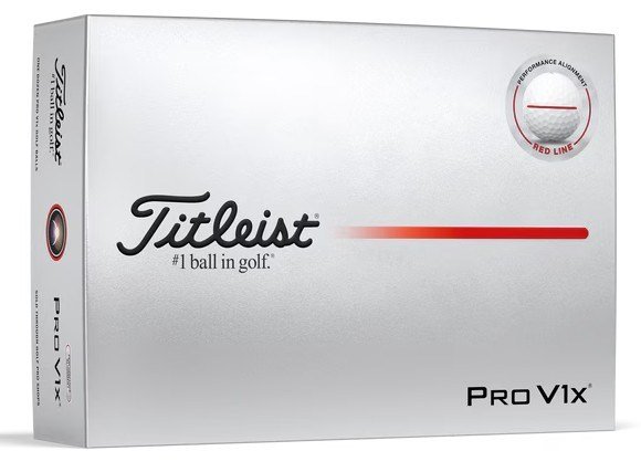 Titleist Pro V1x 2025 golfballen, Performance Alignment RED