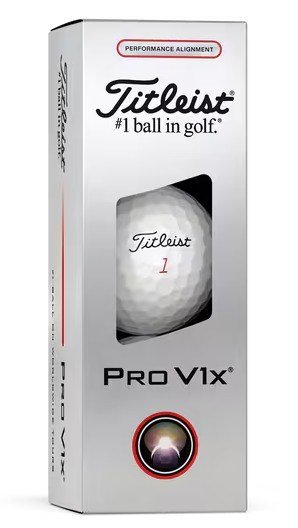 Titleist Pro V1x 2025 golfballen, Performance Alignment RED