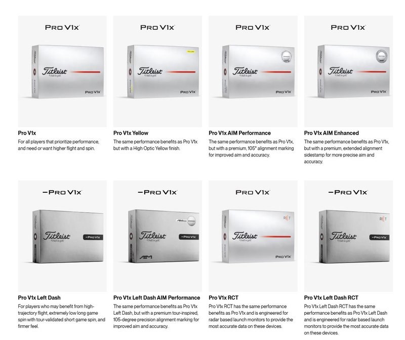 Titleist Pro V1x Left Dash AIM Enhanced golfballen