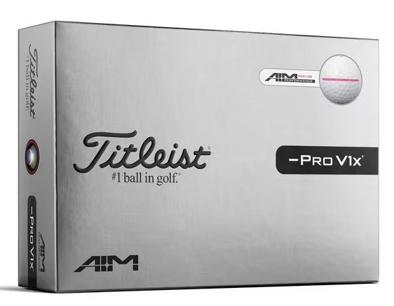 Titleist Pro V1x Left Dash Performance Alignment golfballen, roze
