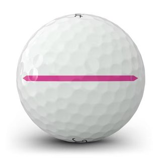 Titleist Pro V1x Left Dash Performance Alignment golfballen, roze