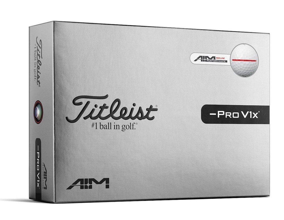 Titleist Pro V1x Left Dash White Performance Alignment RED golfballen
