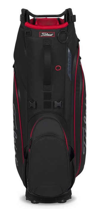 Titleist Hybrid 14 StaDry stand bag, zwart/zwart/rood