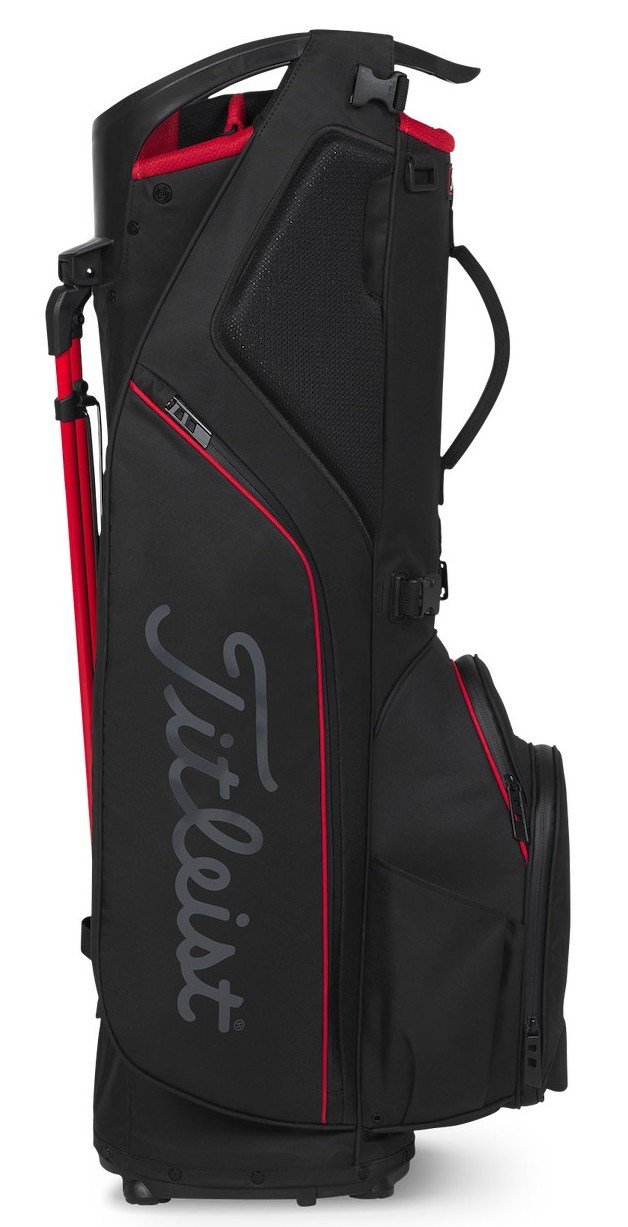 Titleist Hybrid 14 StaDry stand bag, zwart/zwart/rood
