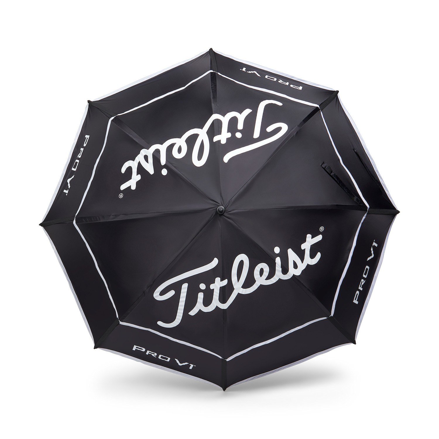 Titleist Tour Double Canopy paraplu, zwart/wit