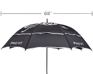 Titleist Tour Double Canopy paraplu, zwart/wit