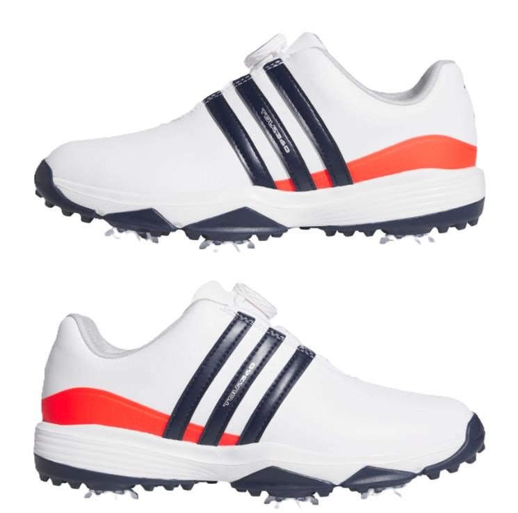 Adidas Tour360 24 Boa junior golf schoenen, wit