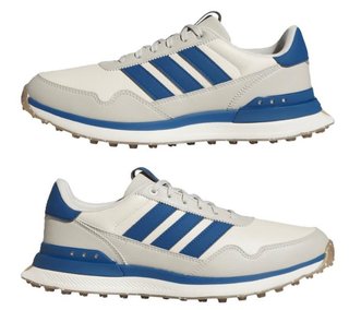 Adidas S2G 26 Leather Spikeless heren golfschoenen, wit/blauw