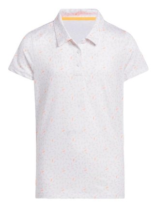 Adidas Print junior polo, wit