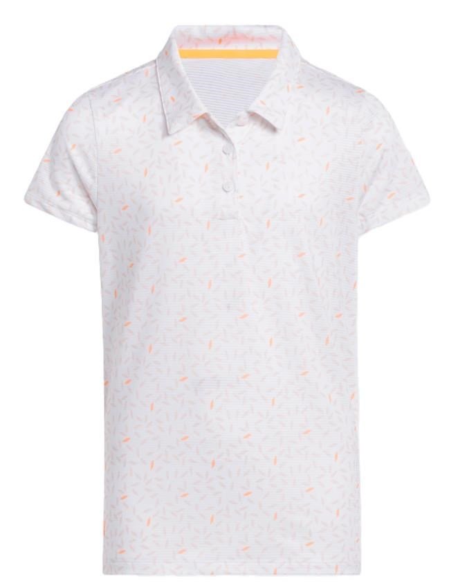 Adidas Print junior polo, wit
