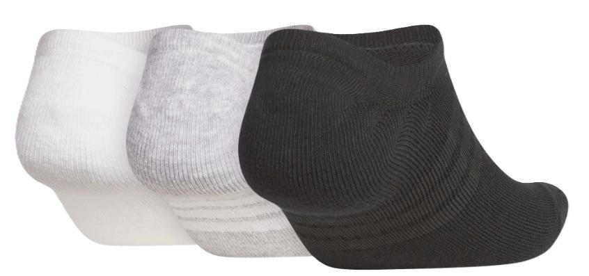 Adidas Performance No Show heren sokken (3 paar), wit/grijs/zwart