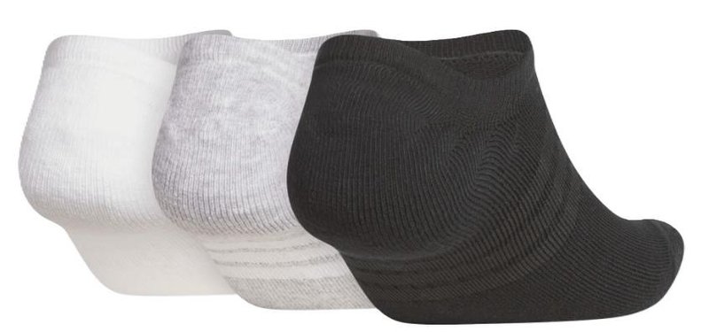 Adidas Performance No Show heren sokken (3 paar), wit/grijs/zwart