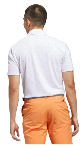 Adidas Ultimate365 Essence Print heren polo, wit