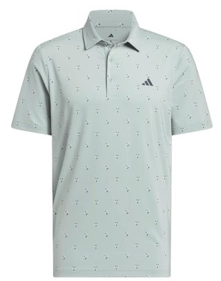 Adidas Ultimate365 Essence Print heren polo, wonder sage