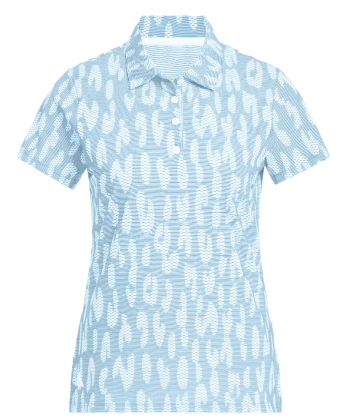 Adidas Ultimate365 Jacquard dames polo, blauw/wit