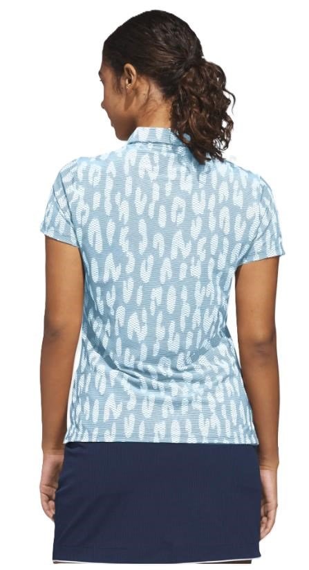 Adidas Ultimate365 Jacquard dames polo, blauw/wit