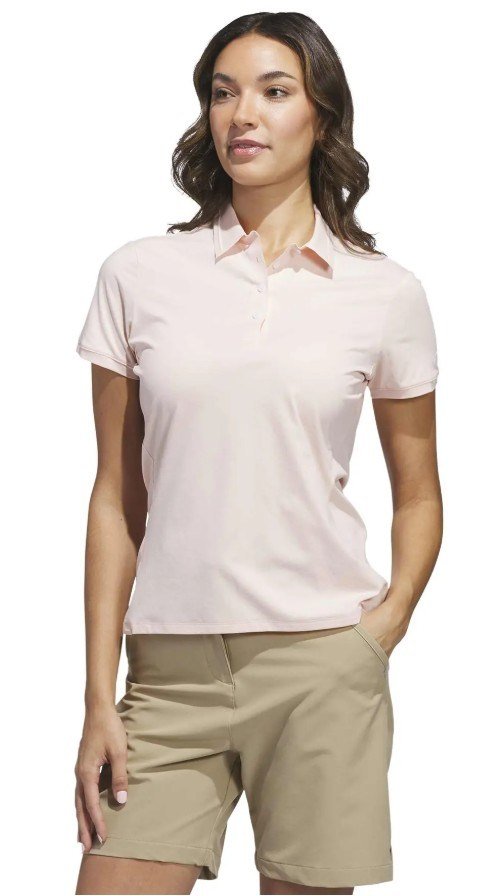 Adidas Ultimate365 Tour Twistknit dames polo, blush pink